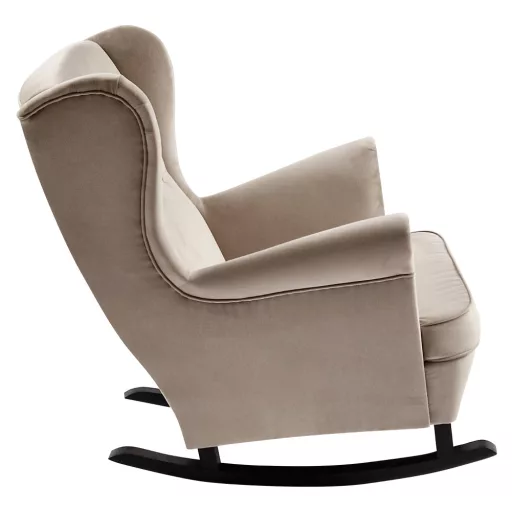 Füles hintafotel, bézs/fekete, TEJA