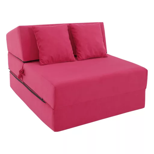 Összecsukható matrac/fotel, 2v1, rózsaszín magenta, PELOS