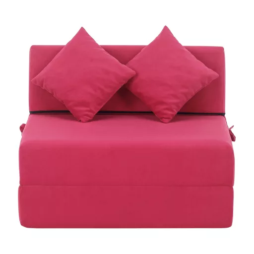 Összecsukható matrac/fotel, 2v1, rózsaszín magenta, PELOS