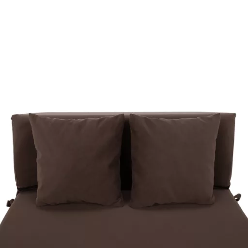 Összecsukható matrac/fotel, 2v1, barna Taupe, PELOS