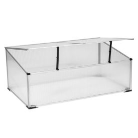   Kerti üvegház/melegágy, polikarbonát, 100x60x30 cm, LENSAR