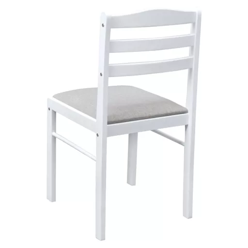 Étkezőgarnitúra 1+4, fehér/bézsesszürke, SOMIN