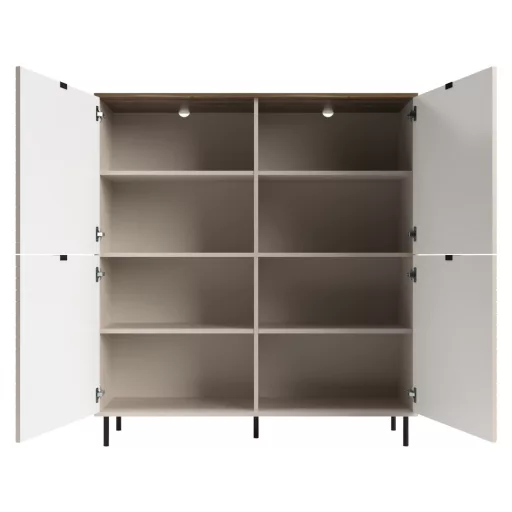 Polcos szekrény, kasmír/castello tölgy, EYCO 4D