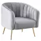 Design fotel, szürke Velvet szövet/gold króm-arany, BAGY