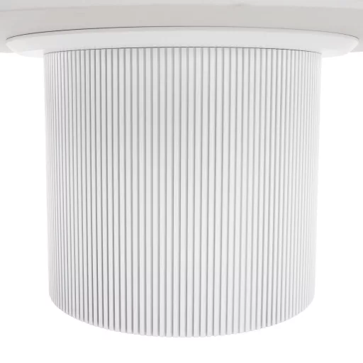 Dohányzóasztal, fehér márvány/MDF, átmérő 80 cm, MAHIR TYP 1