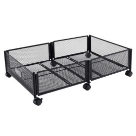 Ágy alatti rendszerező kerekekkel, fekete, TOMKO TYP 1