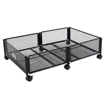 Ágy alatti rendszerező kerekekkel, fekete, TOMKO TYP 1