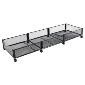 Ágy alatti rendszerező kerekekkel, fekete, TOMKO TYP 2