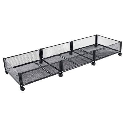 Ágy alatti rendszerező kerekekkel, fekete, TOMKO TYP 2