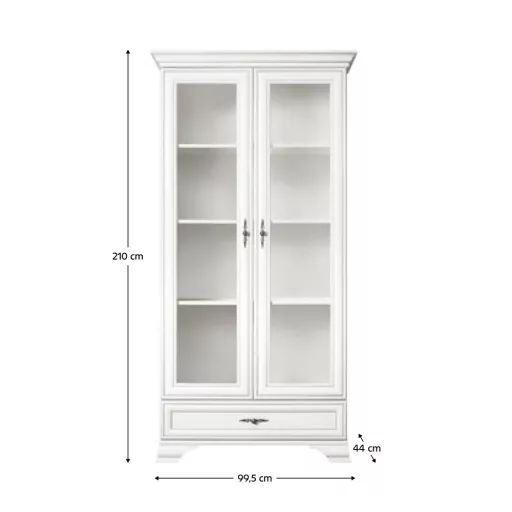 Vitrin, alpesi fehér, KENTAK REG2W1S