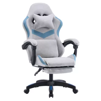Irodai/gamer szék, szürke/kék, ZODIA