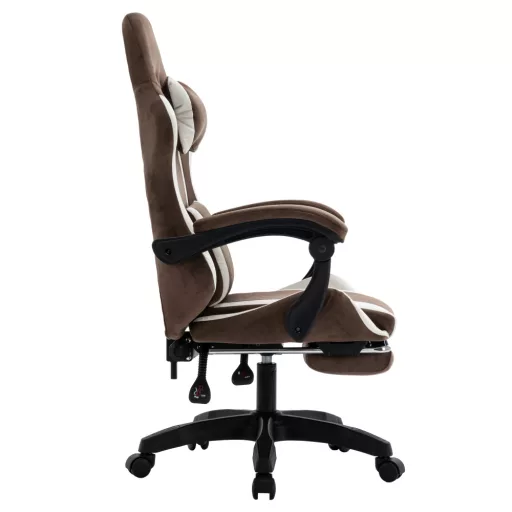 Irodai/gamer szék, barna/fehér, HOSPO