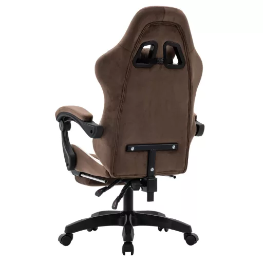 Irodai/gamer szék, barna/fehér, HOSPO