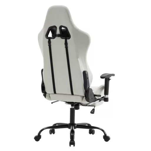 Irodai/gamer szék, fehér/fekete, teherbírás 150 kg, PAPIBAS
