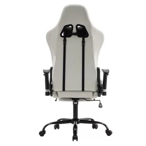 Irodai/gamer szék, fehér/fekete, teherbírás 150 kg, PAPIBAS
