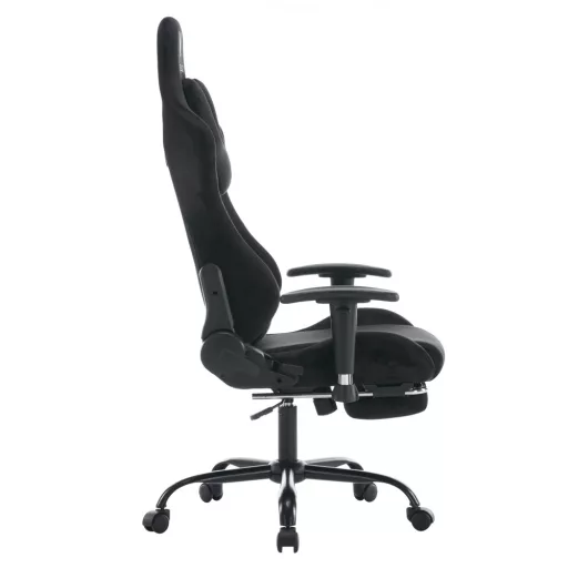 Irodai/gamer szék, fekete Velvet szövet, teherbírás 150 kg, SALOP