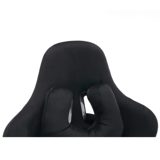 Irodai/gamer szék, fekete Velvet szövet, teherbírás 150 kg, SALOP