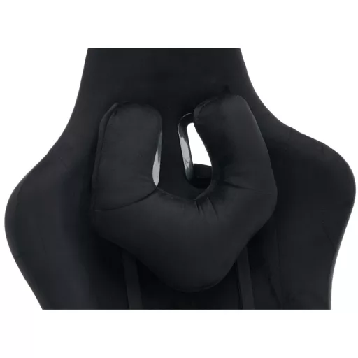 Irodai/gamer szék, fekete Velvet szövet, teherbírás 150 kg, SALOP