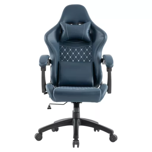 Irodai/gamer szék, kék, teherbírás 150 kg, SAMIE
