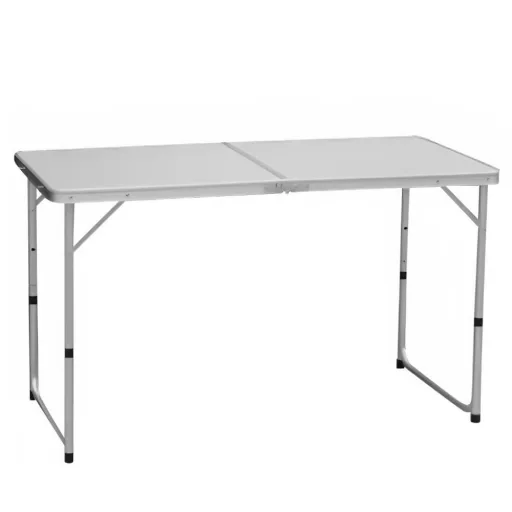 Összecsukható kempingasztal, 120 cm, alumínium/MDF, KEPI TYP 1