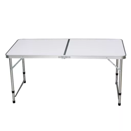 Összecsukható kempingasztal, 120 cm, alumínium/MDF, KEPI TYP 1