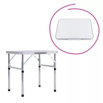   Összecsukható kempingasztal, 60 cm, alumínium/MDF, KEPI TYP 2