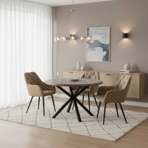 Design fotel, bézs Velvet szövet, VERIO NEW