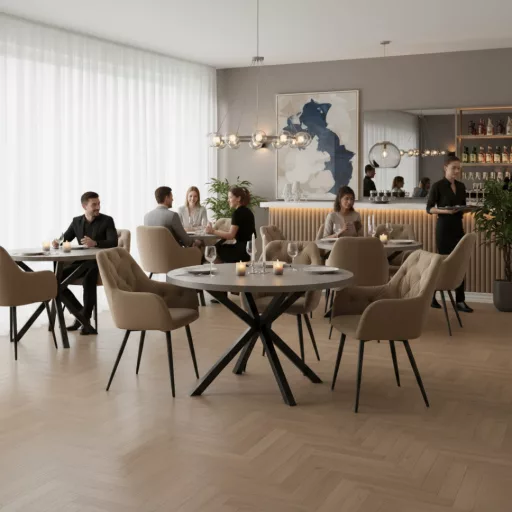 Design fotel, bézs Velvet szövet, VERIO NEW