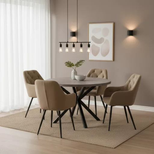 Design fotel, bézs Velvet szövet, VERIO NEW