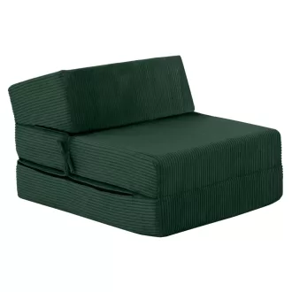 Összecsukható matrac/fotel, 2 az 1-ben, zöld, MALEN
