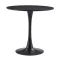 Étkezőasztal, fekete, átmérő 80 cm, REVENTON NEW