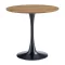 Étkezőasztal, tölgy/fekete, átmérő 80 cm, REVENTON NEW