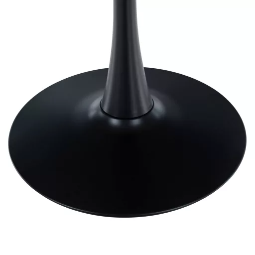 Étkezőasztal, tölgy/fekete, átmérő 80 cm, REVENTON NEW