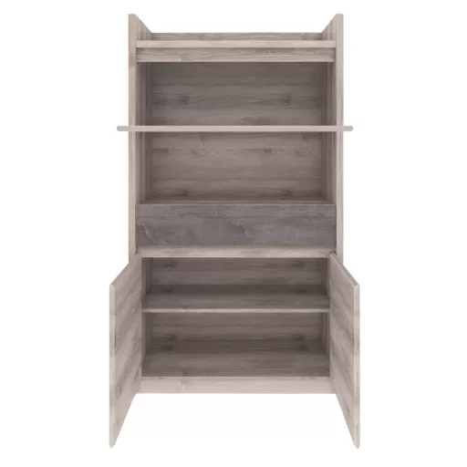 Alacsony vitrin 2D1W1S, nairobi gesztenye/onix, JESI NEW