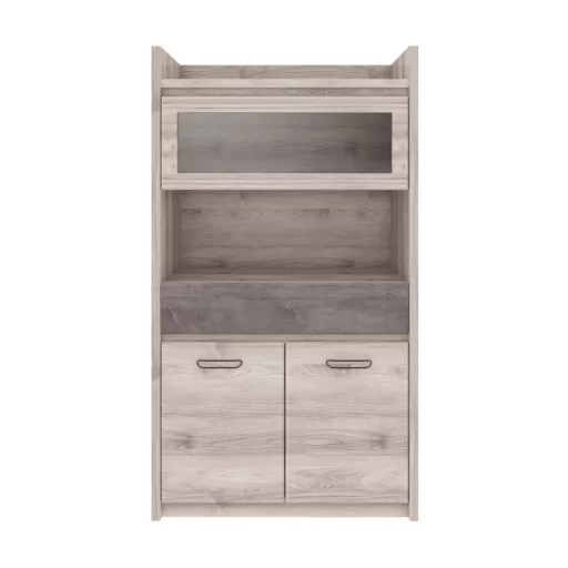 Alacsony vitrin 2D1W1S, nairobi gesztenye/onix, JESI NEW