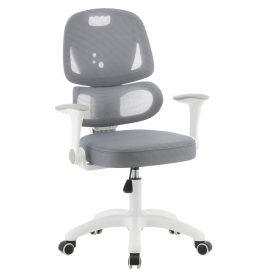 Forgószék, szürke/fehér, LISTER