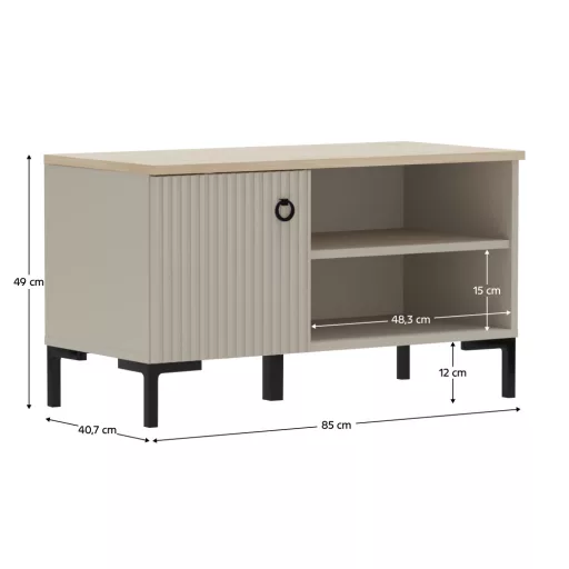 Cipősszekrény, szürkésbarna Taupe/silverjack tölgy, DOMCA 1D