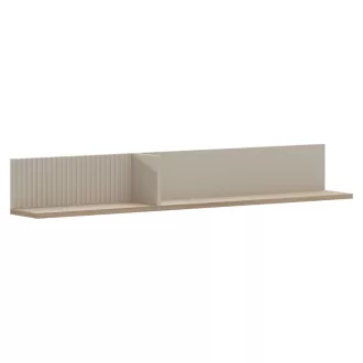 Fali polc 135, szürkésbarna Taupe/silverjack tölgy, DOMCA