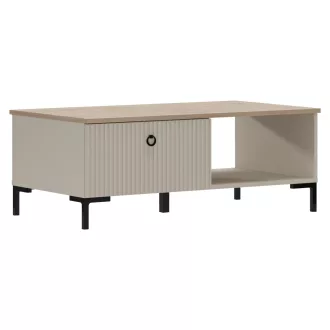   Dohányzóasztal, szürkésbarna Taupe/silverjack tölgy, DOMCA 1S