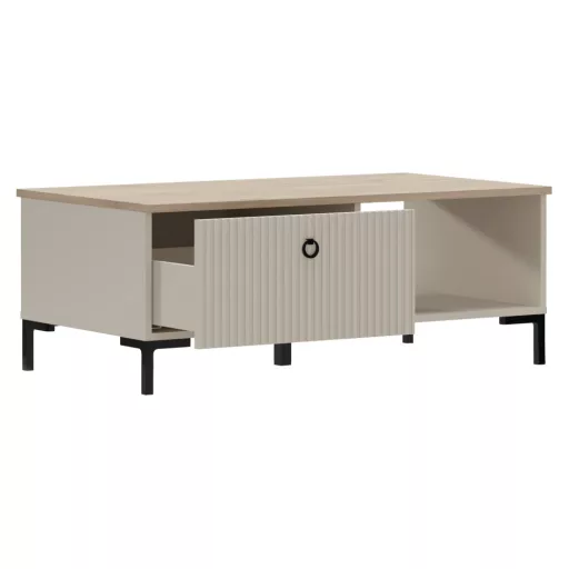 Dohányzóasztal, szürkésbarna Taupe/silverjack tölgy, DOMCA 1S