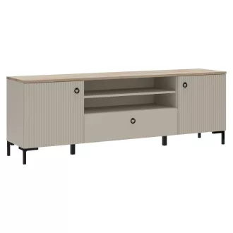   TV-állvány, szürkésbarna Taupe/silverjack tölgy, DOMCA 2D1S