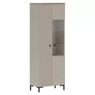 Vitrin, szürkésbarna Taupe/silverjack tölgy, DOMCA 1D1W