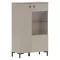 Alacsony vitrin, szürkésbarna Taupe/silverjack tölgy, DOMCA 1D1W/140