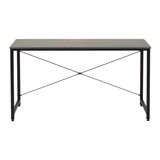 Íróasztal, beton/fekete, 150x60 cm, MELLORA