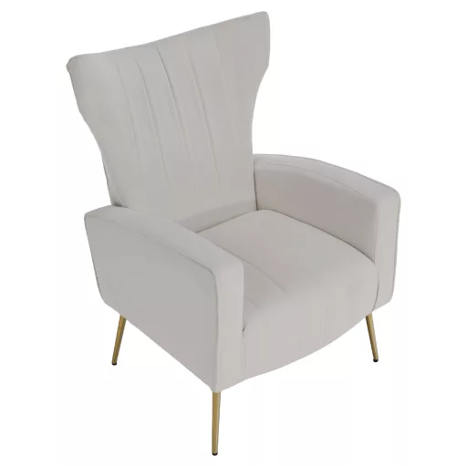 Relaxfotel, bézs Velvet szövet, BARET