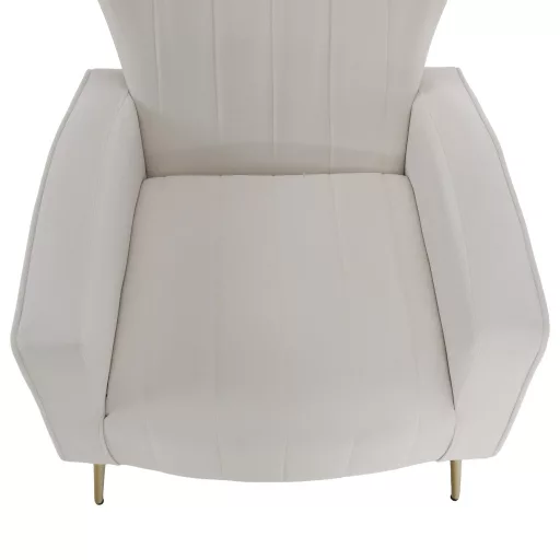 Relaxfotel, bézs Velvet szövet, BARET