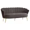 Luxus kanapé, 3 személyes, szürkésbarna Velvet szövet/arany, Art-deco, NOBLEO TYP 2