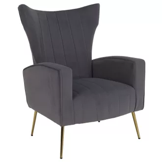 Relaxfotel, szürke Velvet szövet, BARET