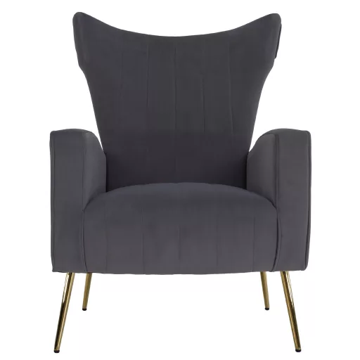 Relaxfotel, szürke Velvet szövet, BARET