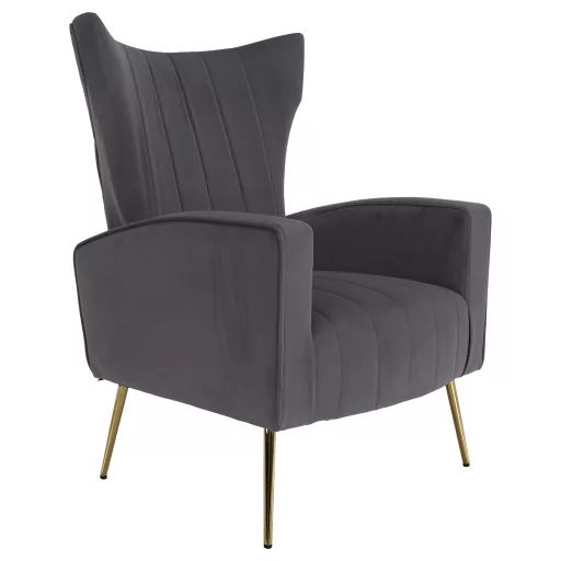 Relaxfotel, szürke Velvet szövet, BARET